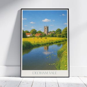Lámina artística de Dedham Vale: póster de viaje vintage de Inglaterra