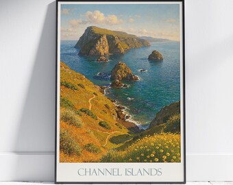 チャネル諸島国立公園のプリント：カリフォルニア沿岸旅行ポスター