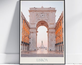 Lisbon Travel Print ~ Portugal Travel Poster | Painted Wall Art & Home Decor | Framed Personalized Print | Vacation Travel Gift