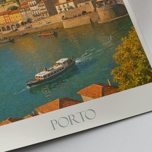 Porto Portugal Travel Poster: Douro River Cityscape Art Print image 3