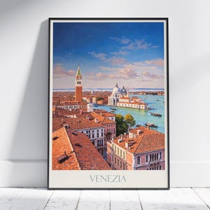 Venice Travel Print ~ Italy Canal Travel Poster Wall Art Home Decor Gift Personalized Framed