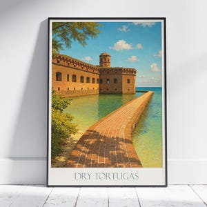 Park Narodowy Dry Tortugas Grafika: Fort Jefferson, Florida Keys, sztuka ścienna