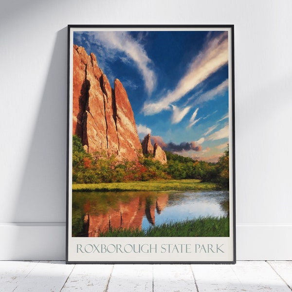 Roxborough State Park Travel Print ~ Colorado Travel Poster | Painted Wall Art & Home Decor | Framed Painting Print | Vacation Travel Gift