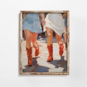 Coastal Cowgirl Poster Print, Coastal Print, Cowgirl Boot Print Beach Poster, Coastal Cowgirl Wall Art Beachy Wall Art, Cowgirl Wall Art