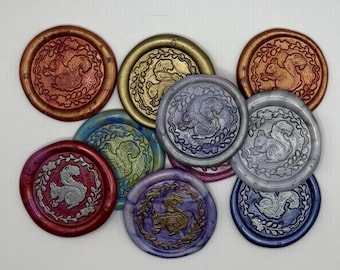 Squirrel Assorted Wax Seal Stickers, Set of 10, Letter Writing Self-Adhesive Wax Seal Stickers