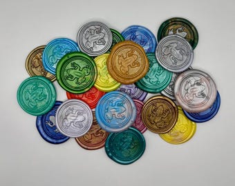 Frog Wax Seal Stickers, Assorted Colors, Set of 25