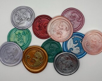 Yin Yang Cats Assorted Wax Seal Stickers, Set of 10
