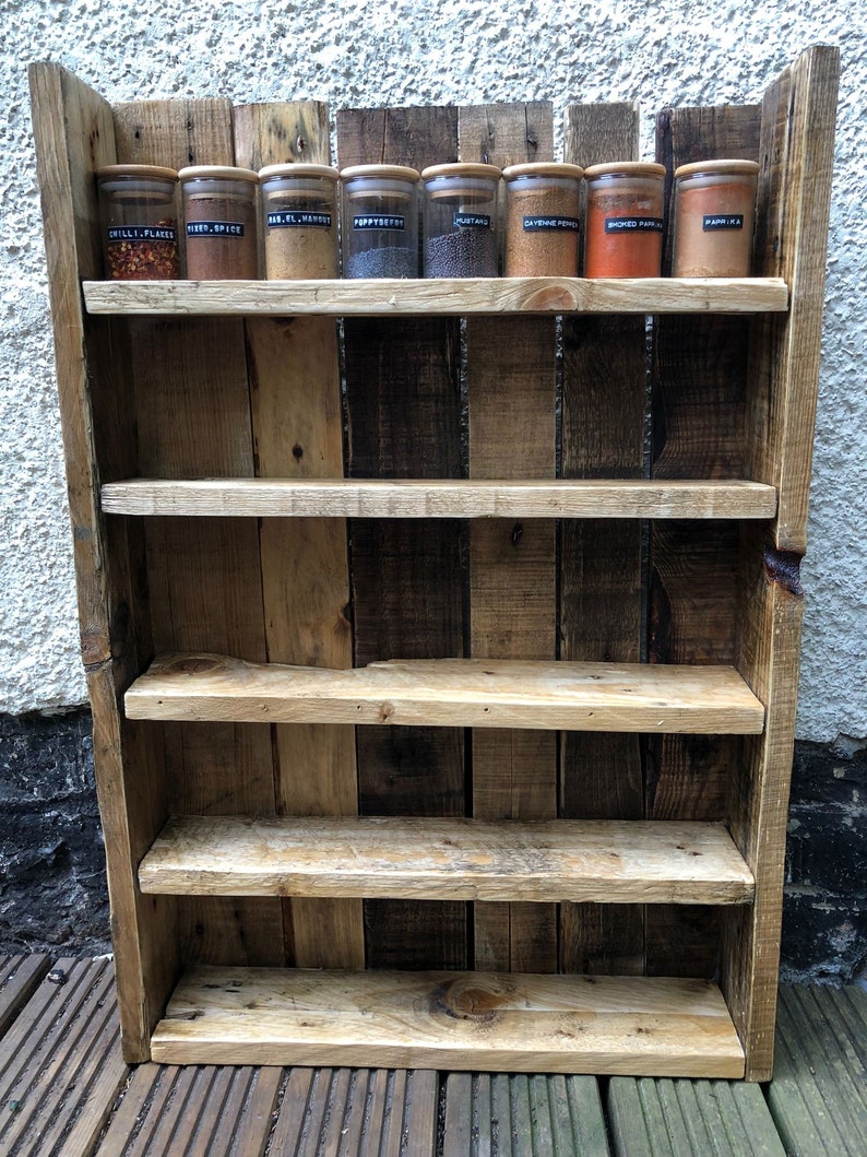 Repurposed Pallet Spice Rack - Etsy