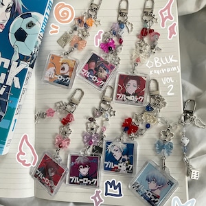 Blau Lock Schlüsselanhänger Band 2, Blau Lock Anime, Blau Lock, Blau Lock Taschenanhänger, Blau Lock Charakter Schlüsselanhänger, Blau Lock y2k Schlüsselanhänger, Charme