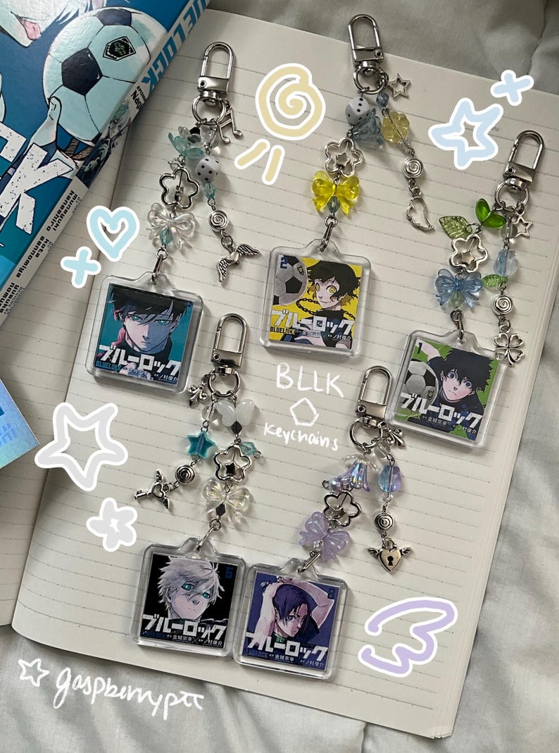 Blue Lock Keychains, Blue Lock Anime, Blue Lock, Blue Lock Bag Charm ...
