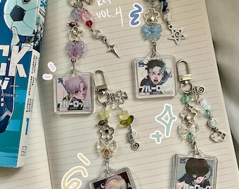 Blue lock keychains volume 4, blue lock keychains, blue lock, blue lock anime, anime keychains, blue lock character, anime gift, bag charm