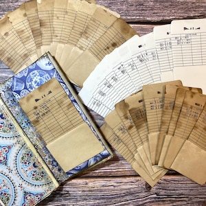Opbergvakken voor bibliotheken Ongewenste tijdschriftenvakken Retro vervaldatum | 10 | Kies: gewoon gestempeld, koffiegeverfd, gestempeld, niet-gestempeld | Voorraad ongewenste tijdschriften