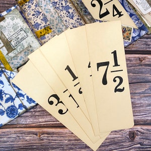 Vintage Fraction Flashcards Cards Large Fraction | Vintage Ephemera, Junk Journal Supplies, Scrapbooking, Mixed Media, Journaling Prompts