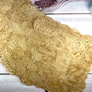 SAMPLE ORDER Paper Doilies Vintage Style Square Doilies | 12 Inch | Wedding Place Setting | Party Placemats | Elegant, Rustic, Farmhouse