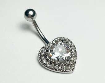 Heart Stud Belly Ring