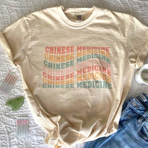 Chinese Medicine T-Shirt, Acupuncturist Gift, Comfortable Unisex Tee, Students of Chinese Medicine Gift, Laid Back Holistic Medicine Shirt