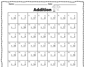 Easy Math Work Sheet - Etsy Canada