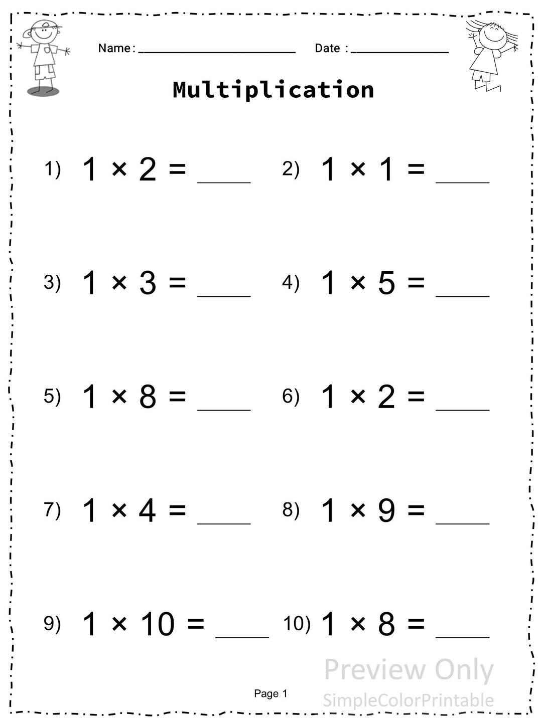 multiplication-division-worksheets-numbers-1-10-etsy