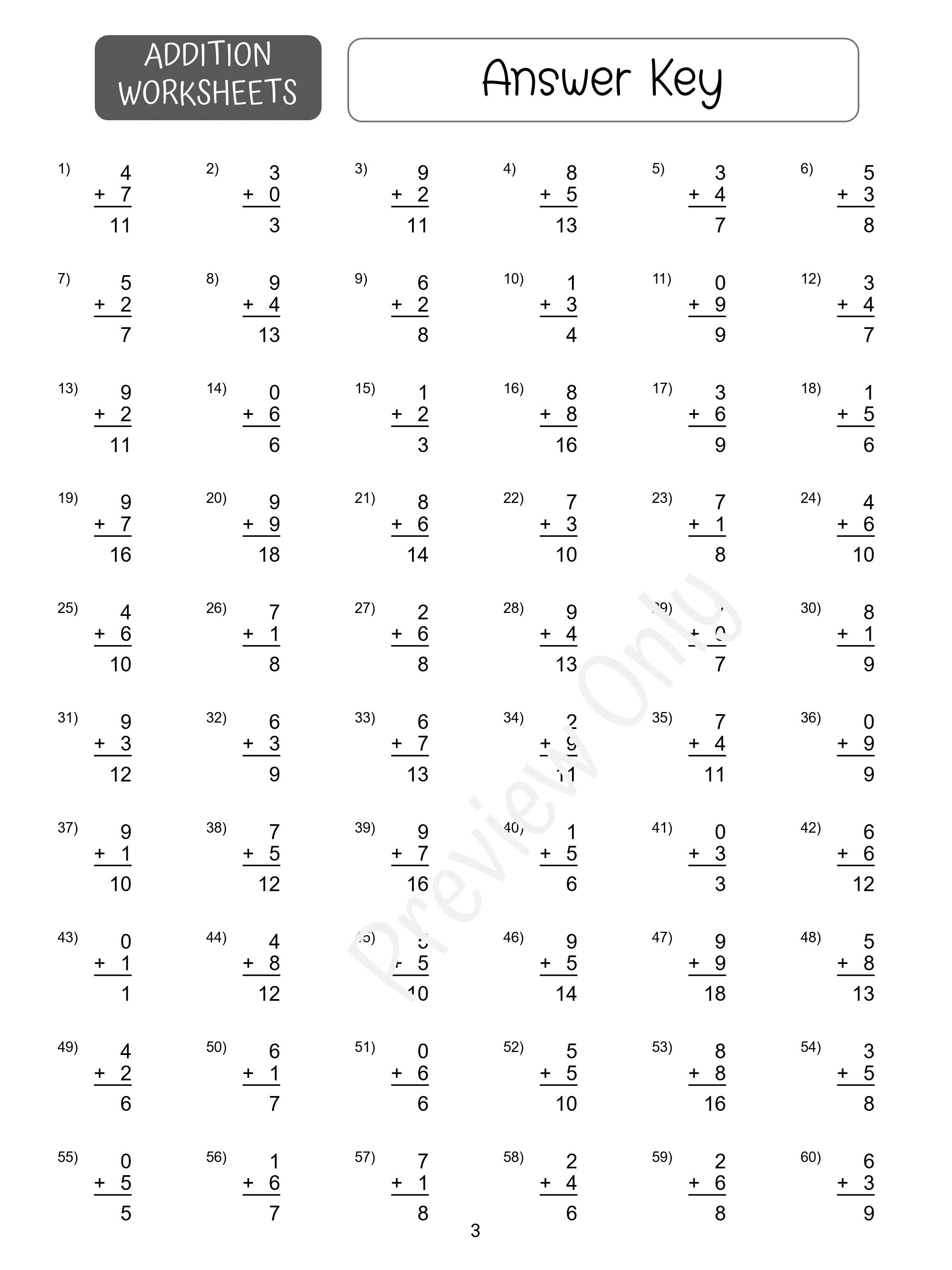 100 printable first grade math worksheets for kids ages 5 8 etsy