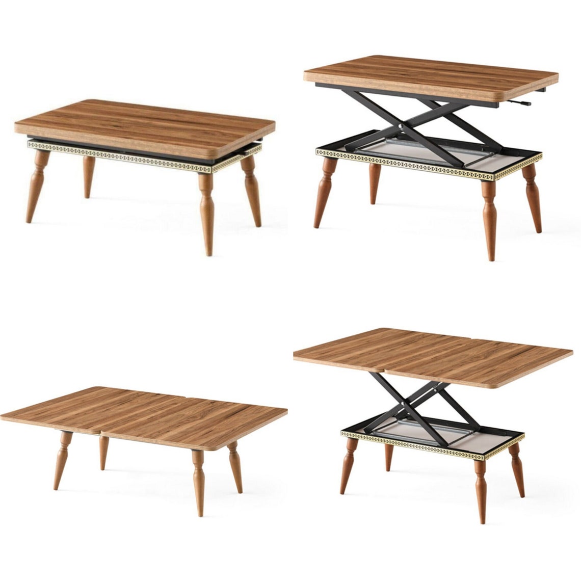 Multipurpose Dining Table for 6 People Coffee Table Center Etsy