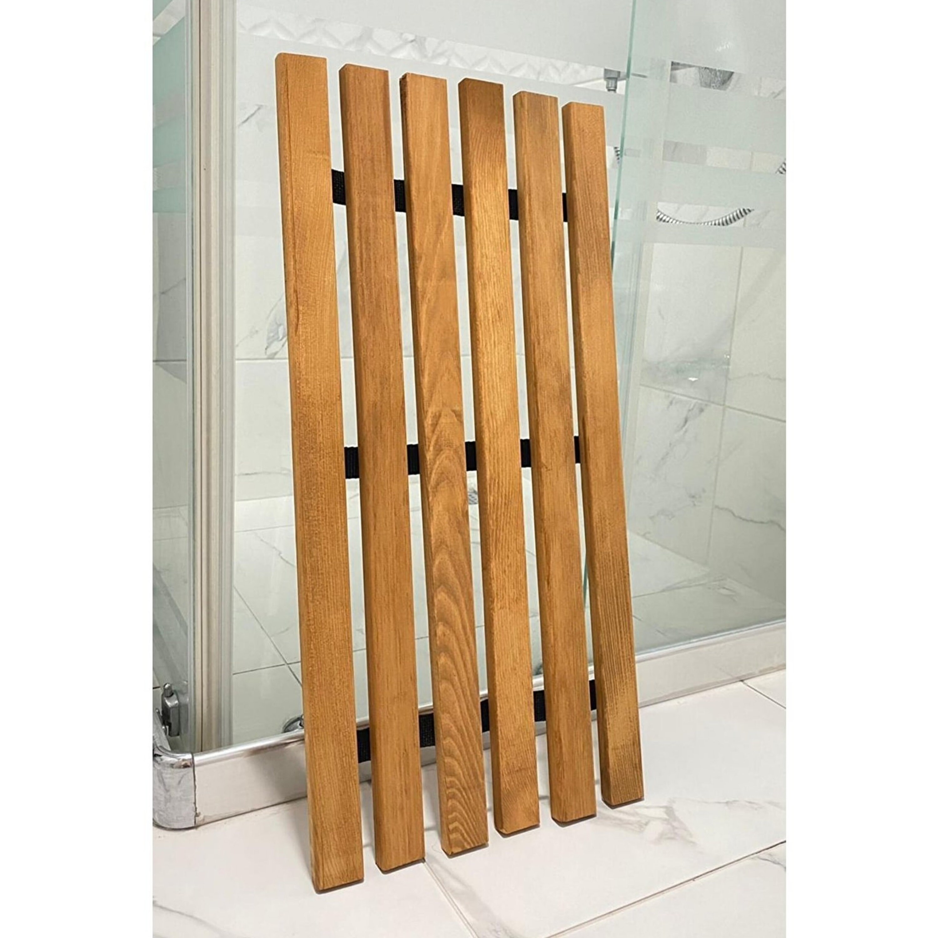 Wooden Shower Mat Bath Mat Calabrian Pine Wooden Accessories Etsy