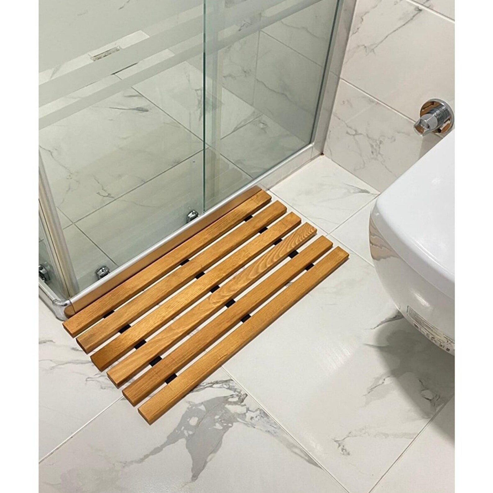 Wooden Shower Mat Bath Mat Calabrian Pine Wooden Accessories Etsy