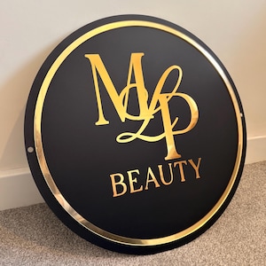 Large Custom Business Logo Sign | Aesthetics Wall Logo Salon Sign | 45cm Business Plaque | Salon Decor | Outdoor Indoor Acrylic Logo Sign