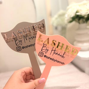 Custom Eyelash Technician Prop | Handheld Mirror Social Media Prop | Salon Decor | Lash Extensions | Personalized Gift | Lash Face Paddle