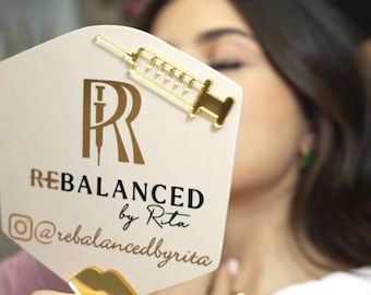 Custom Aesthetics Mirror Logo | Branded Injector Botox Mirror | Med Spa Clinic Signage | Lip Filler