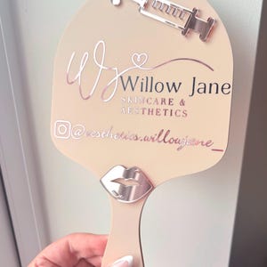 Personalised Aesthetics Handheld Mirror, Custom Botox Logo Mirror, Lip Filler Photo Prop, Injector Nurse image 9