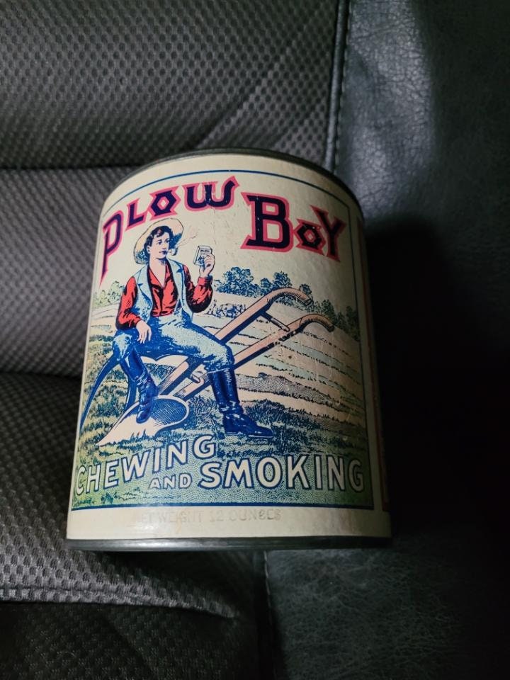 Vintage Plow Boy Tobacco Tin Etsy
