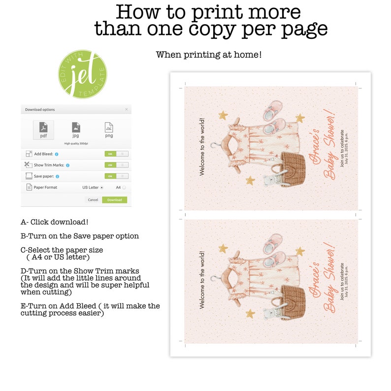 Hippie Baby Shower Invitation Template Boho Chic Rainbow Save Etsy