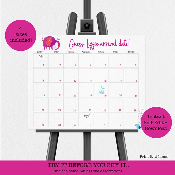 Baby Due Date Pool - Etsy