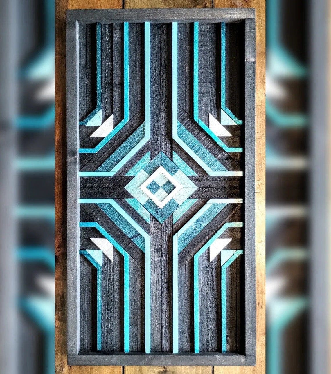 Picture of Geometric Wall Art Modern Wall Décor Parquetry Style Art - Etsy