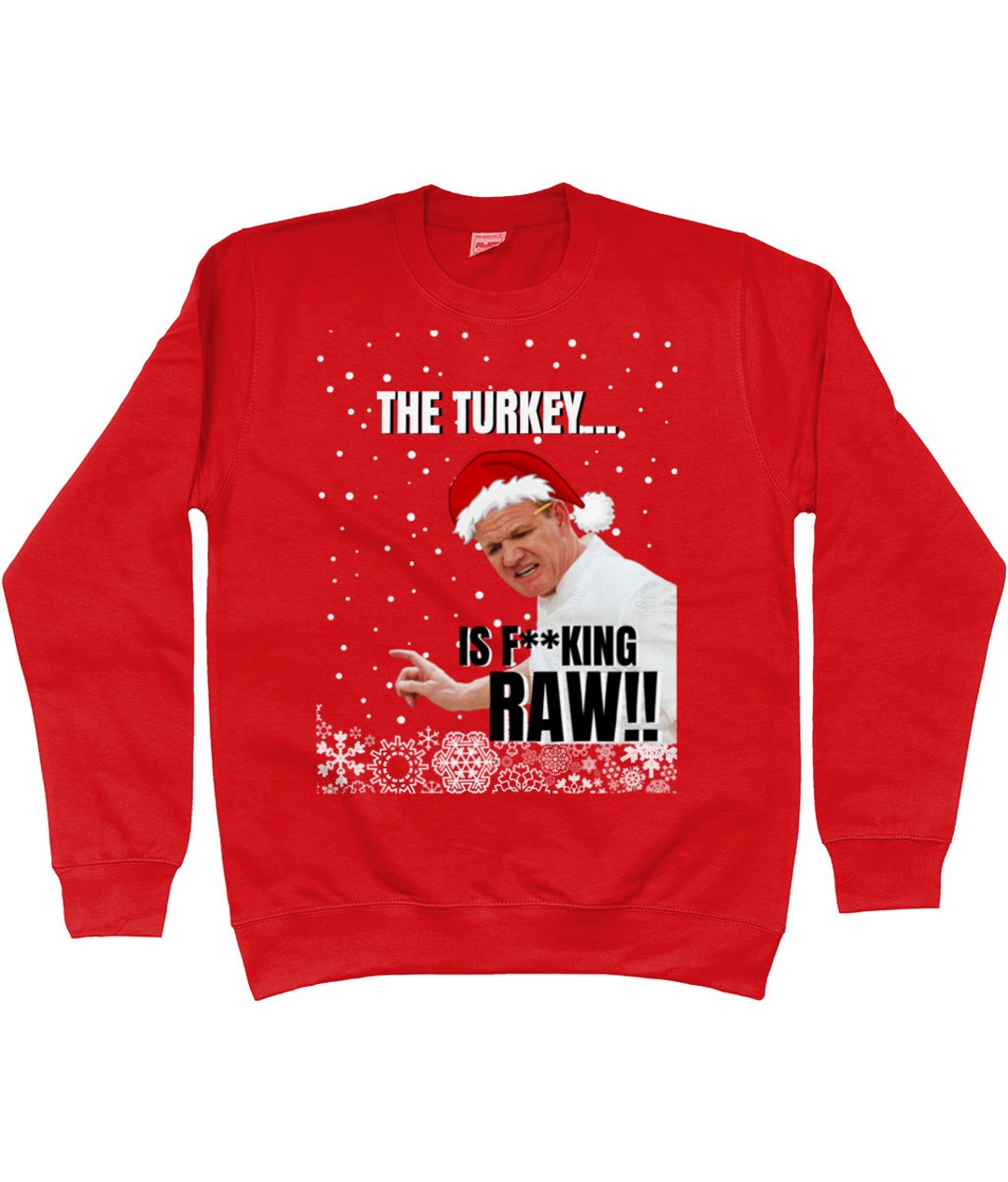 Funny Christmas Jumper Gordon Ramsay Swearing Raw Turkey Etsy