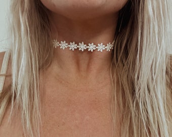 LACE FLORAL CHOKER | Lace choker | choker necklace | boho bride | gift ideas for hippie spirit | boho choker necklace | cotton lace