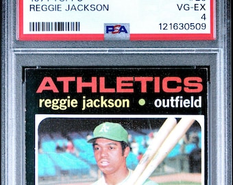 Tarjeta Topps 20 de 1971 de Reggie Jackson, calificación PSA 4, VG-EX