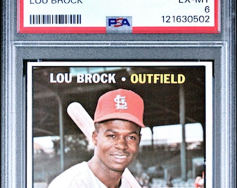1967 Topps 285 Lou Brock Card PSA 6 EX-MT