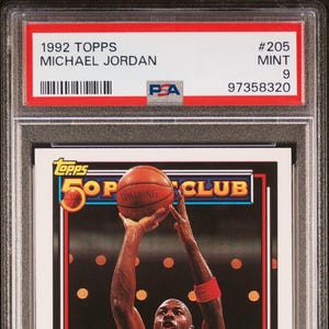 1992 Topps #205 Michael Jordan Bulls HOF PSA 9