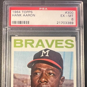 1964 Topps #300 Hank Aaron PSA 6 - gratis verzending Braves (HOF)