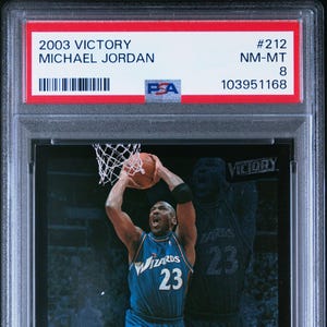 Michael Jordan 2003 Upper Deck Victory #212 PSA 8 Nm-Mt Monster Jams POP 15 Chicago Bulls GOAT