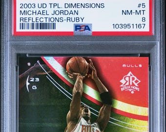 2003 Michael Jordan Upper Deck Ruby Reflections PSA 8 Card