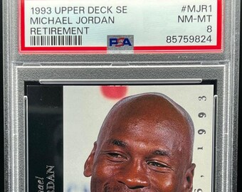 Michael Jordan 1993 Upper Deck Retirement Card #MJR1 - Graded PSA 