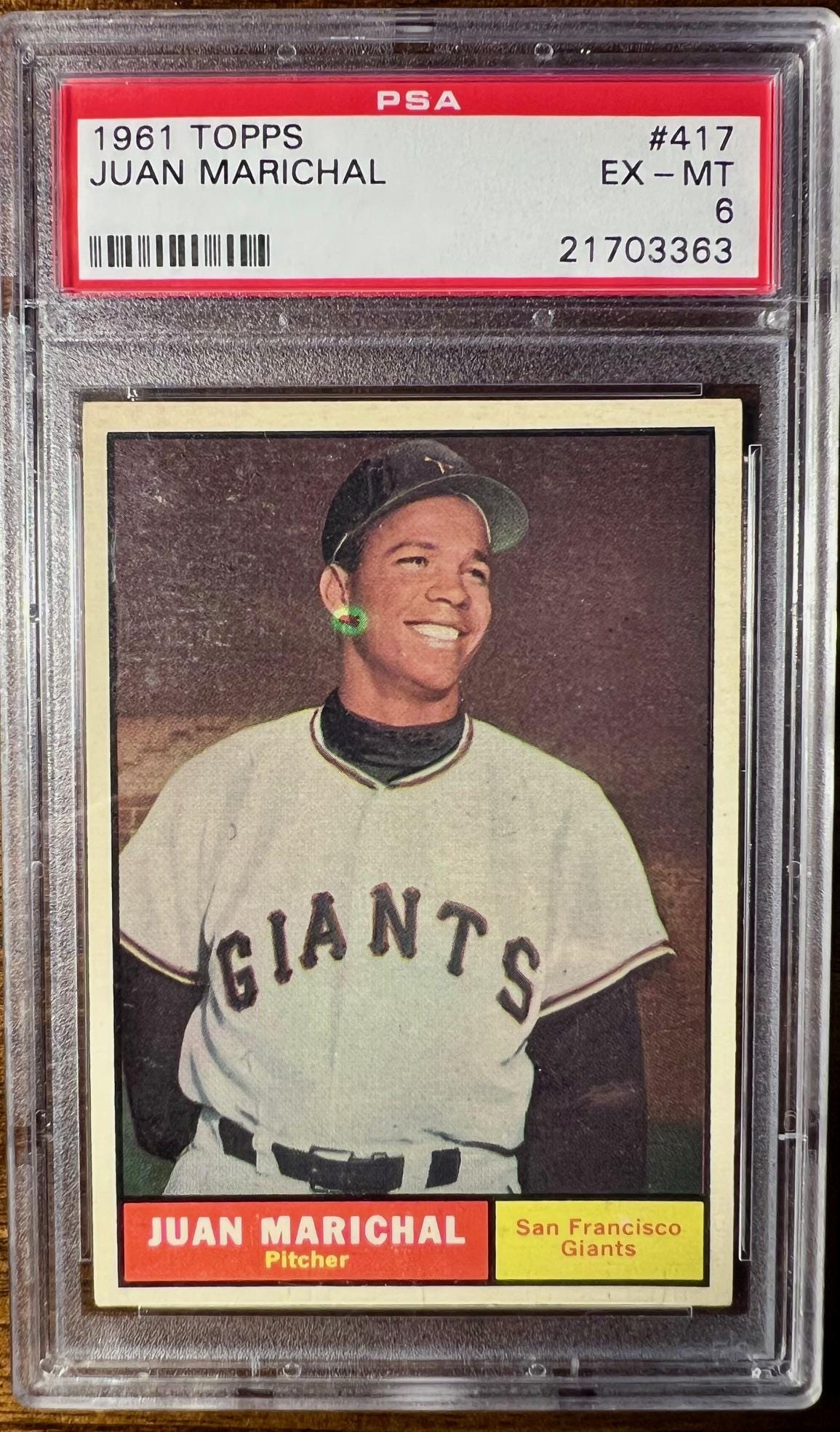 1961 Topps #417 Juan Marichal Rookie Card PSA 6 EX-MT - Etsy Israel