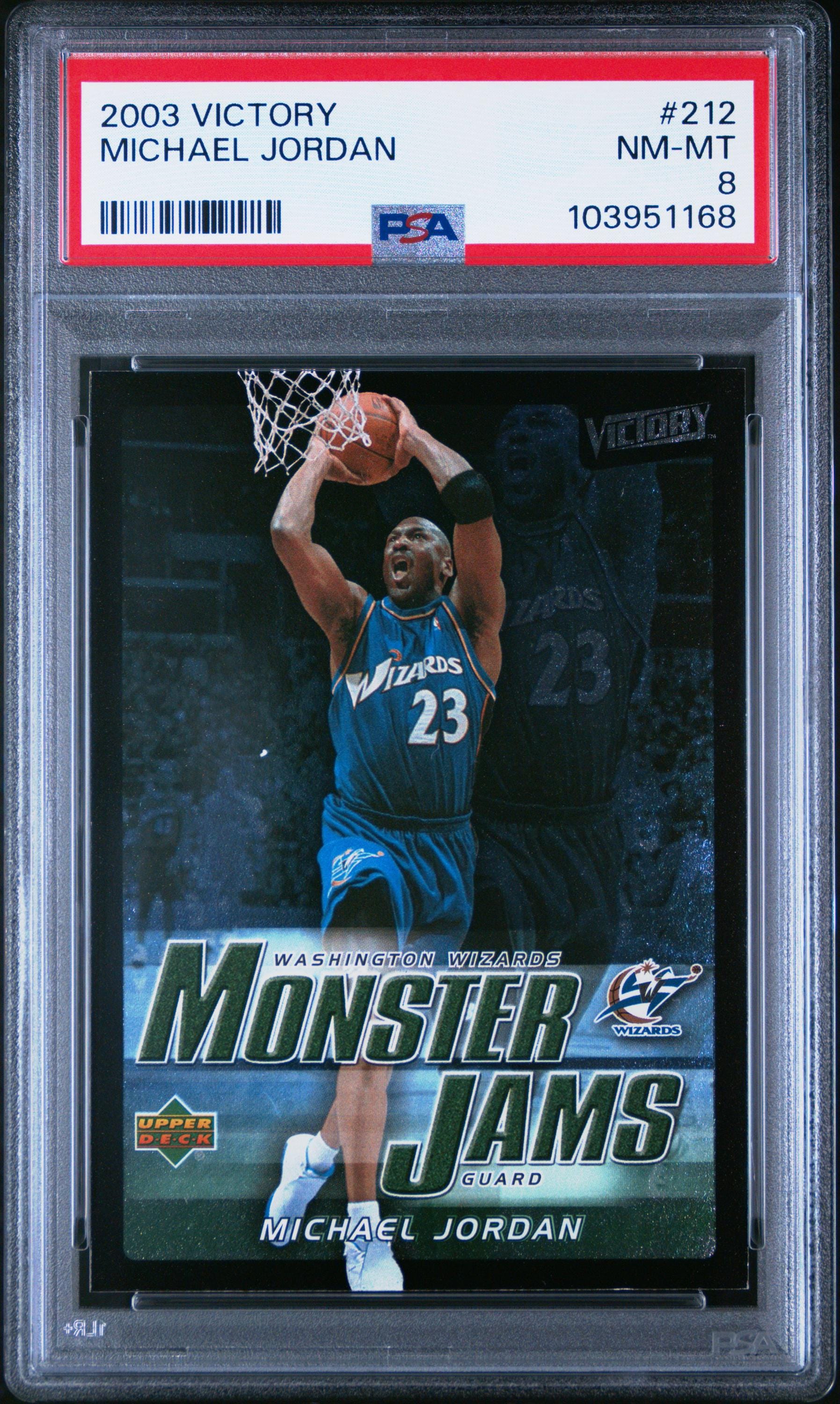 Michael Jordan 2003 Upper Deck Victory PSA 8, Washington Wizards