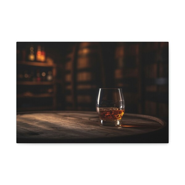 Bourbon Glass Pic Canvas, Man Cave Wall Art, Bourbon Bar, Bourbon Wall Art, Bourbon Gift, Man Cave Art, Man Cave Bourbon Gift, Bar Wall Art