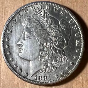 1881 Morgan Silver Dollar, Philadelphia Mint, Collectible US Coin