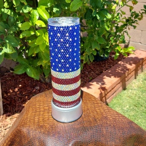 20oz American Flag Rhinestone Tumbler