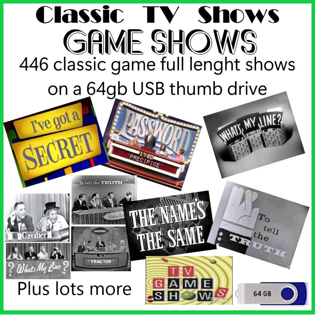 Classic Television Shows Game Shows 446 Classic Game Shows Etsy