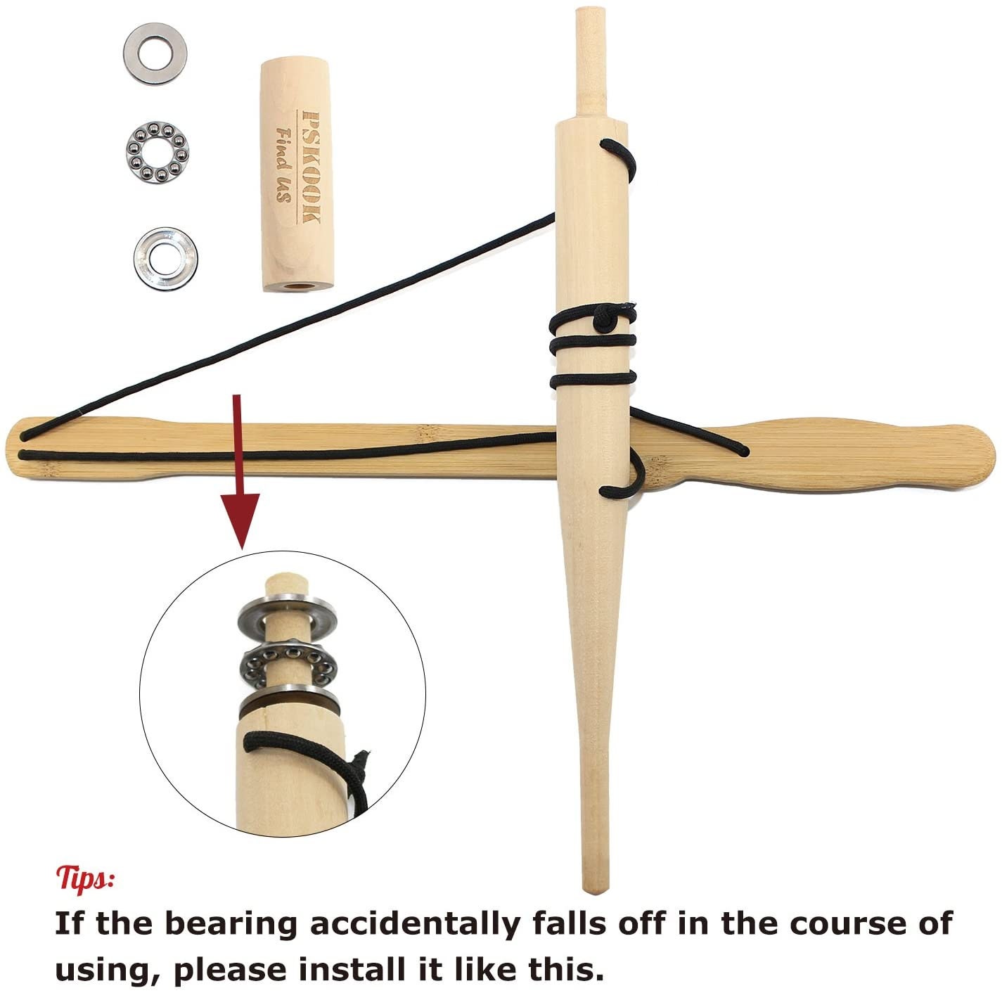 Bow Drill Kit Fire Starter Primitive Wood Survival Practice Etsy